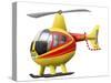 Cartoon Illustration of a Robinson R44 Raven Helicopter-Stocktrek Images-Stretched Canvas