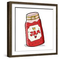 Cartoon Jar of Jam-lineartestpilot-Framed Art Print