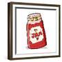 Cartoon Jar of Jam-lineartestpilot-Framed Art Print