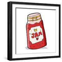 Cartoon Jar of Jam-lineartestpilot-Framed Art Print