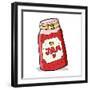 Cartoon Jar of Jam-lineartestpilot-Framed Art Print