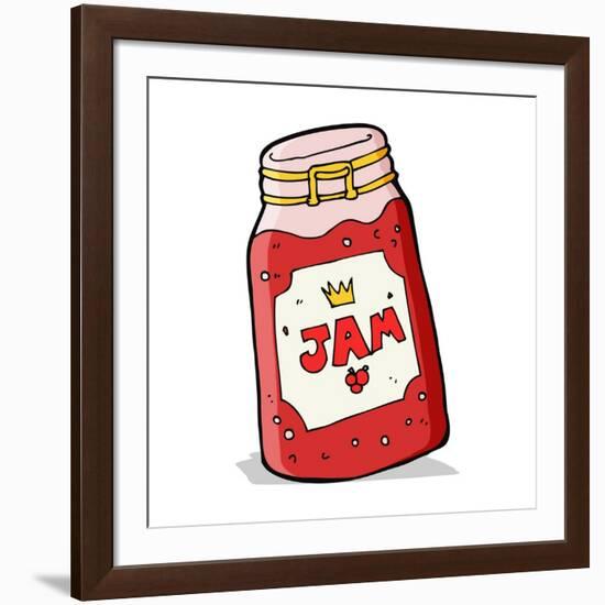 Cartoon Jar of Jam-lineartestpilot-Framed Art Print