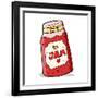 Cartoon Jar of Jam-lineartestpilot-Framed Art Print