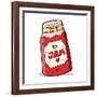 Cartoon Jar of Jam-lineartestpilot-Framed Art Print