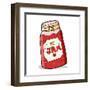 Cartoon Jar of Jam-lineartestpilot-Framed Art Print