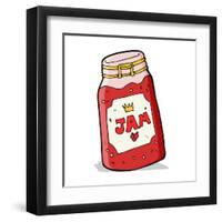 Cartoon Jar of Jam-lineartestpilot-Framed Art Print