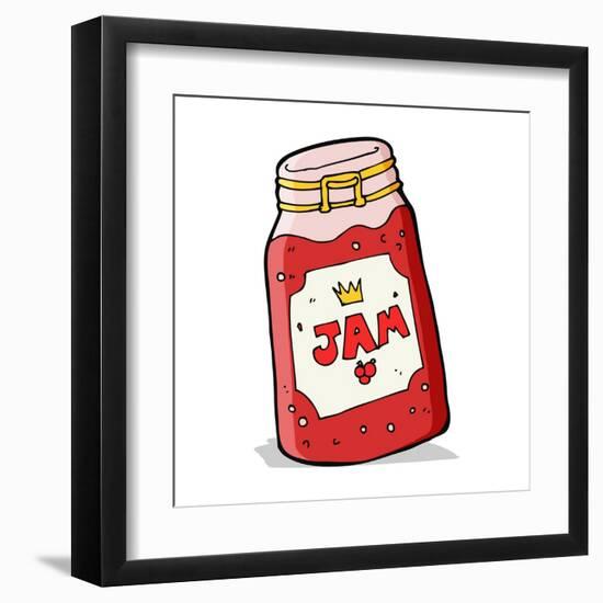 Cartoon Jar of Jam-lineartestpilot-Framed Art Print