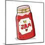 Cartoon Jar of Jam-lineartestpilot-Mounted Art Print