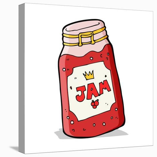 Cartoon Jar of Jam-lineartestpilot-Stretched Canvas