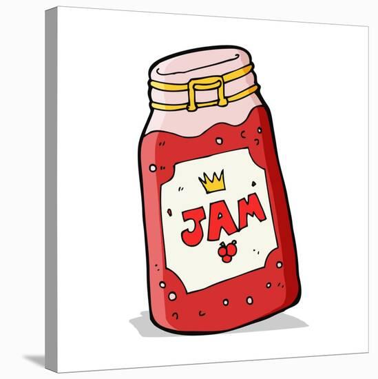 Cartoon Jar of Jam-lineartestpilot-Stretched Canvas