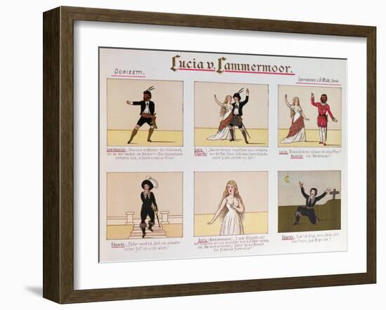 Cartoon Making Fun of the Opera Lucia Di Lammermoor by Donizetti-null-Framed Giclee Print