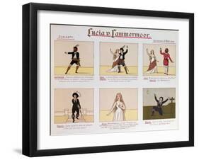 Cartoon Making Fun of the Opera Lucia Di Lammermoor by Donizetti-null-Framed Giclee Print