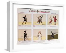 Cartoon Making Fun of the Opera Lucia Di Lammermoor by Donizetti-null-Framed Giclee Print