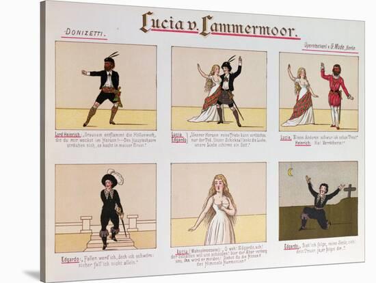 Cartoon Making Fun of the Opera Lucia Di Lammermoor by Donizetti-null-Stretched Canvas