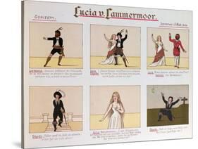 Cartoon Making Fun of the Opera Lucia Di Lammermoor by Donizetti-null-Stretched Canvas