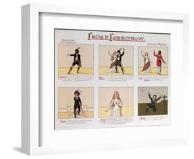 Cartoon Making Fun of the Opera Lucia Di Lammermoor by Donizetti-null-Framed Giclee Print