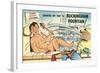 Cartoon Man Bathing in Fountain-null-Framed Art Print