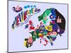 Cartoon Map of Europe. Travels-Daria_I-Mounted Art Print