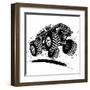 Cartoon Monster Truck-Mechanik-Framed Art Print