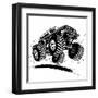 Cartoon Monster Truck-Mechanik-Framed Art Print