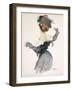 Cartoon of a Woman Performing a Hurried Striptease During the First World War-Jules-Alexandre Grün-Framed Giclee Print