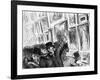 Cartoon of an Artist Being Comforted at the 1859 Paris Salon over the Position of His Work-Honore Daumier-Framed Giclee Print