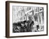 Cartoon of an Artist Being Comforted at the 1859 Paris Salon over the Position of His Work-Honore Daumier-Framed Giclee Print