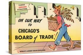 Cartoon of Chicago Board of Trade, Chicago, Illinois-null-Stretched Canvas