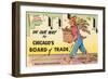 Cartoon of Chicago Board of Trade, Chicago, Illinois-null-Framed Art Print