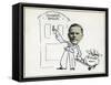 Cartoon of Managing Director William E Bullock, Singer and Company Ltd-null-Framed Stretched Canvas