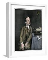 Cartoon of Marconi with His Wireless, 1903.-null-Framed Giclee Print