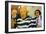 Cartoon of Picasso, Dali and Miro in a Shop Entrance-null-Framed Giclee Print