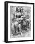 Cartoon of St Anne with Madonna and Child and St John, 15th Century-Leonardo da Vinci-Framed Giclee Print