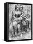 Cartoon of St Anne with Madonna and Child and St John, 15th Century-Leonardo da Vinci-Framed Stretched Canvas