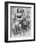 Cartoon of St Anne with Madonna and Child and St John, 15th Century-Leonardo da Vinci-Framed Giclee Print