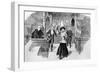 Cartoon of Suffragette in House of Commons-null-Framed Giclee Print