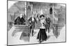 Cartoon of Suffragette in House of Commons-null-Mounted Giclee Print