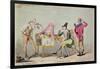 Cartoon of the French Aristocratic Emigres in England During the Revolution, 1791-Isaac Cruikshank-Framed Giclee Print