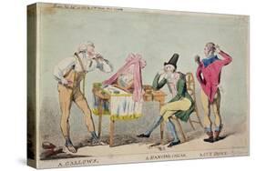 Cartoon of the French Aristocratic Emigres in England During the Revolution, 1791-Isaac Cruikshank-Stretched Canvas