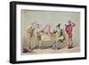 Cartoon of the French Aristocratic Emigres in England During the Revolution, 1791-Isaac Cruikshank-Framed Giclee Print