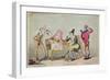 Cartoon of the French Aristocratic Emigres in England During the Revolution, 1791-Isaac Cruikshank-Framed Giclee Print