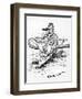 Cartoon of Theodore Roosevelt with the Big Stick-null-Framed Giclee Print