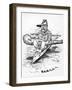 Cartoon of Theodore Roosevelt with the Big Stick-null-Framed Giclee Print