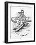 Cartoon of Theodore Roosevelt with the Big Stick-null-Framed Giclee Print