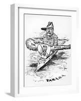 Cartoon of Theodore Roosevelt with the Big Stick-null-Framed Giclee Print