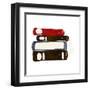 Cartoon Old Books-lineartestpilot-Framed Art Print