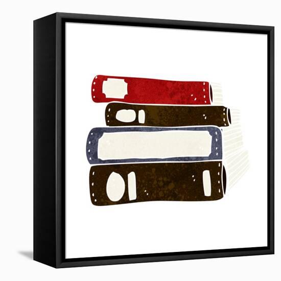 Cartoon Old Books-lineartestpilot-Framed Stretched Canvas