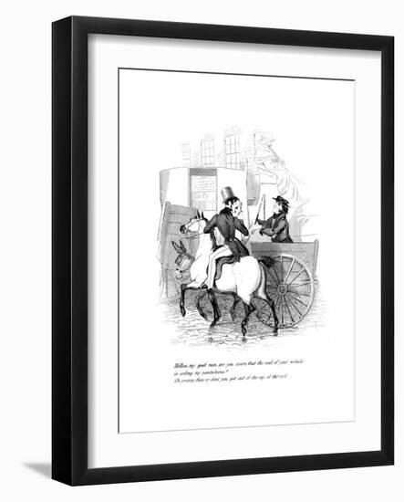 Cartoon on a Riding Theme, 19th Century-null-Framed Giclee Print