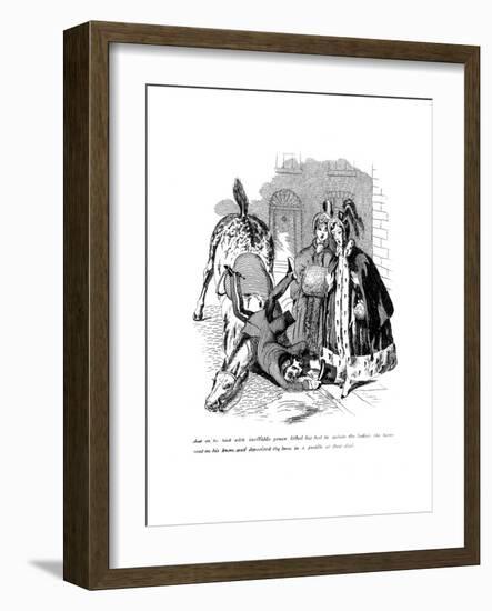 Cartoon on a Riding Theme, 19th Century-null-Framed Giclee Print