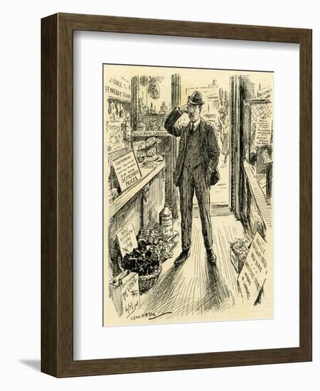 Cartoon on Rising Prices-L. Raven Hill-Framed Art Print